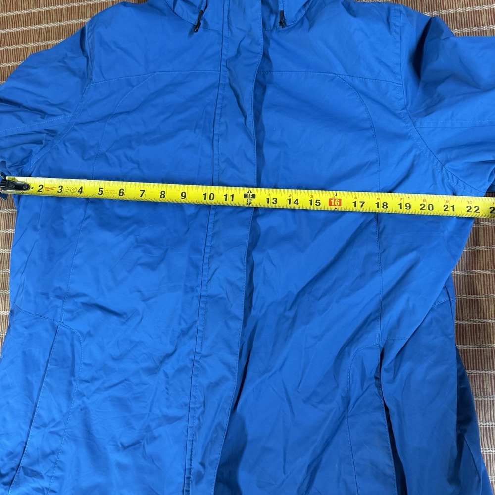 LL Bean Winter Warmer Coat Women Size Large Teal Fleece Lined Hooded Jacket - Picture 5 of 8